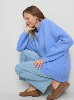 Pullover aus Wollgemisch mit Rundhalsausschnitt im Oversized-Look