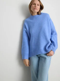 Pullover aus Wollgemisch mit Rundhalsausschnitt im Oversized-Look