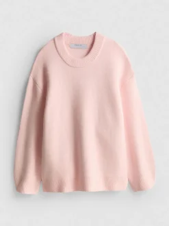Pullover aus Wollgemisch mit Rundhalsausschnitt im Oversized-Look