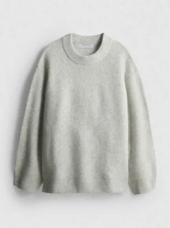 Pullover aus Wollgemisch mit Rundhalsausschnitt im Oversized-Look