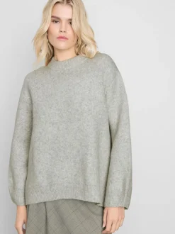 Pullover aus Wollgemisch mit Rundhalsausschnitt im Oversized-Look
