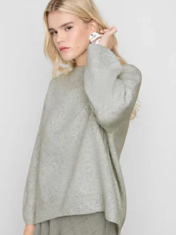 Pullover aus Wollgemisch mit Rundhalsausschnitt im Oversized-Look