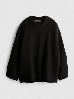 Pullover aus Wollgemisch mit Rundhalsausschnitt im Oversized-Look