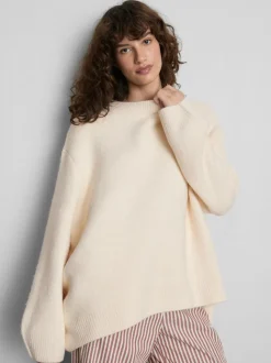 Pullover aus Wollgemisch mit Rundhalsausschnitt im Oversized-Look