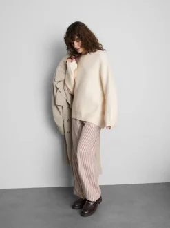 Pullover aus Wollgemisch mit Rundhalsausschnitt im Oversized-Look