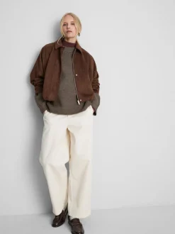 Pullover aus Wollgemisch mit Rundhalsausschnitt im Oversized-Look