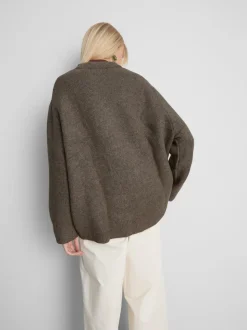 Pullover aus Wollgemisch mit Rundhalsausschnitt im Oversized-Look