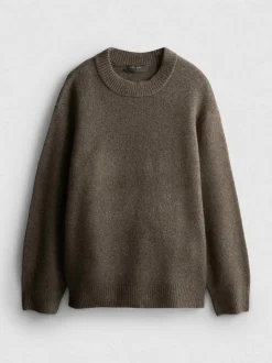 Pullover aus Wollgemisch mit Rundhalsausschnitt im Oversized-Look