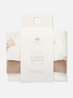 Quadratische Musselin-Decken, 3er-Pack