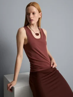 Racerback-Tanktop mit U-Ausschnitt