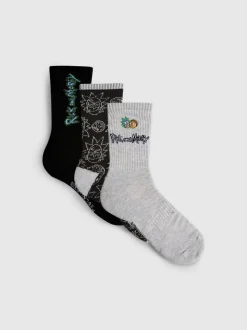 „Rick and Morty“ Crew-Socken, 3er-Pack