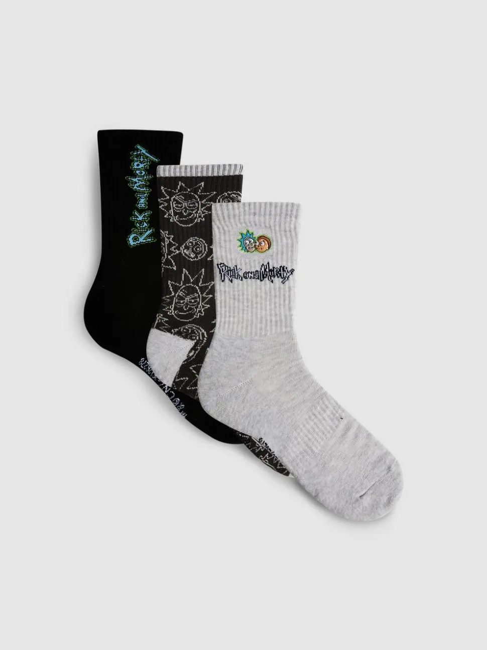 „Rick and Morty“ Crew-Socken, 3er-Pack