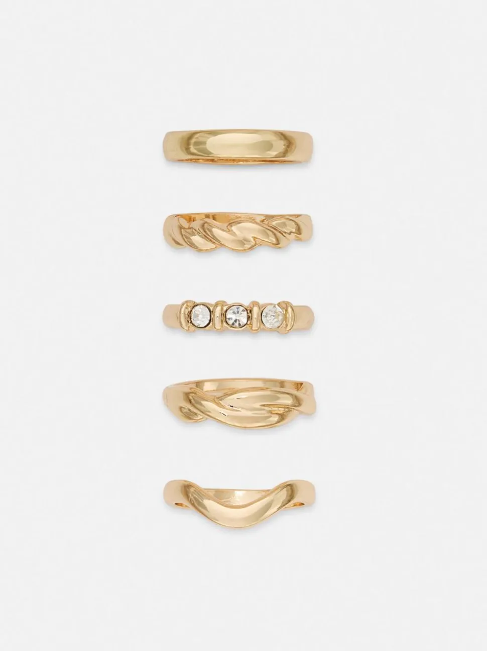 Ringe in verschiedenen Designs, 5er-Pack