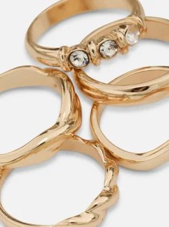 Ringe in verschiedenen Designs, 5er-Pack