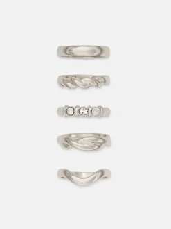 Ringe in verschiedenen Designs, 5er-Pack