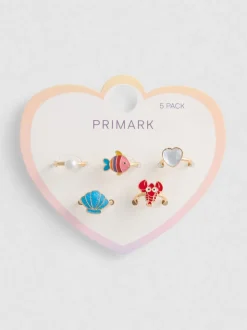 Ringe mit Meeresmotiven, 5er-Pack