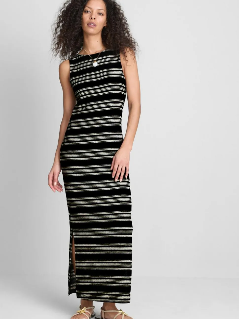 Ärmelloses „Paula Echevarría“ Bodycon-Midaxikleid