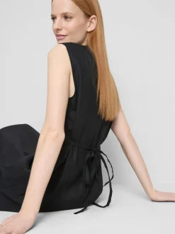 Ärmelloses „The Edit“ Leinen-Midikleid