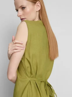 Ärmelloses „The Edit“ Leinen-Midikleid