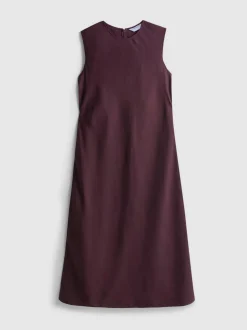 Ärmelloses „The Edit“ Leinen-Midikleid