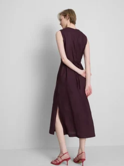 Ärmelloses „The Edit“ Leinen-Midikleid