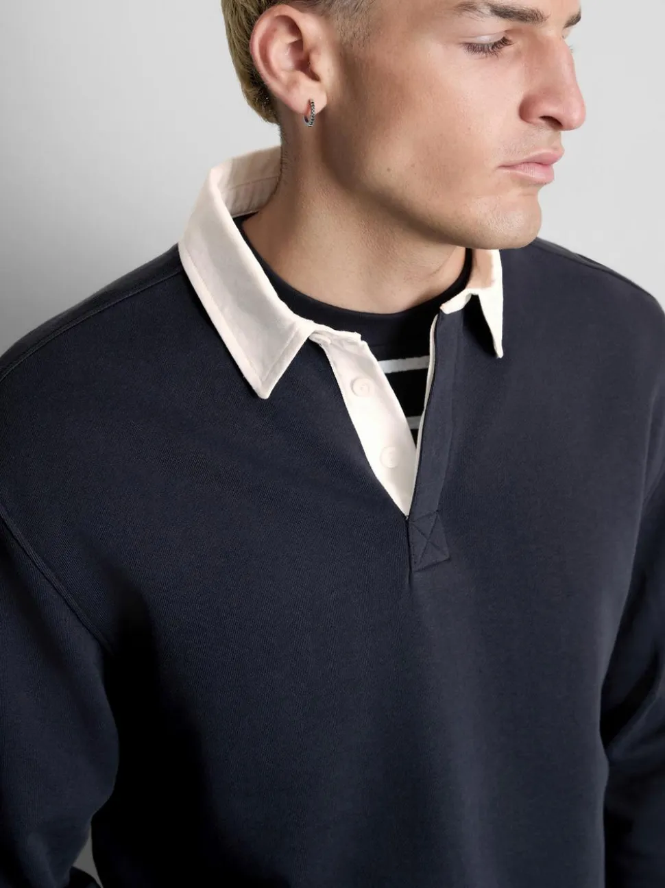 Rugby-Poloshirt mit hohem Baumwollanteil