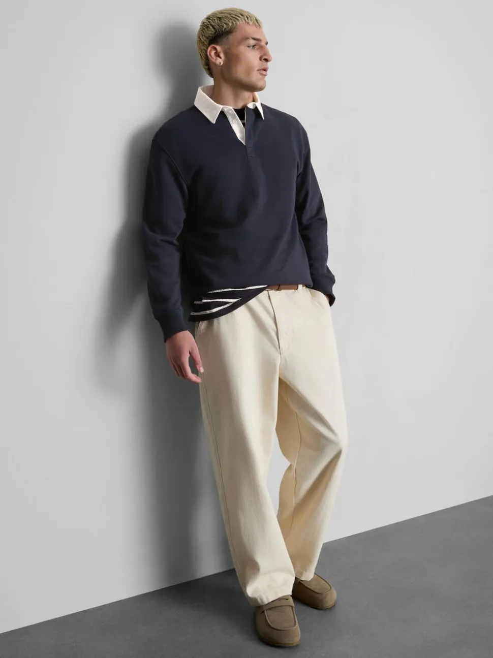 Rugby-Poloshirt mit hohem Baumwollanteil