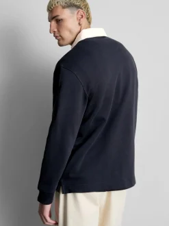Rugby-Poloshirt mit hohem Baumwollanteil