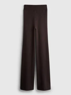 Samt-Leggings mit ausgestelltem Bein