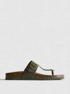 Sandalen mit Schnalle und T-Steg