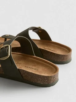 Sandalen mit Schnalle und T-Steg