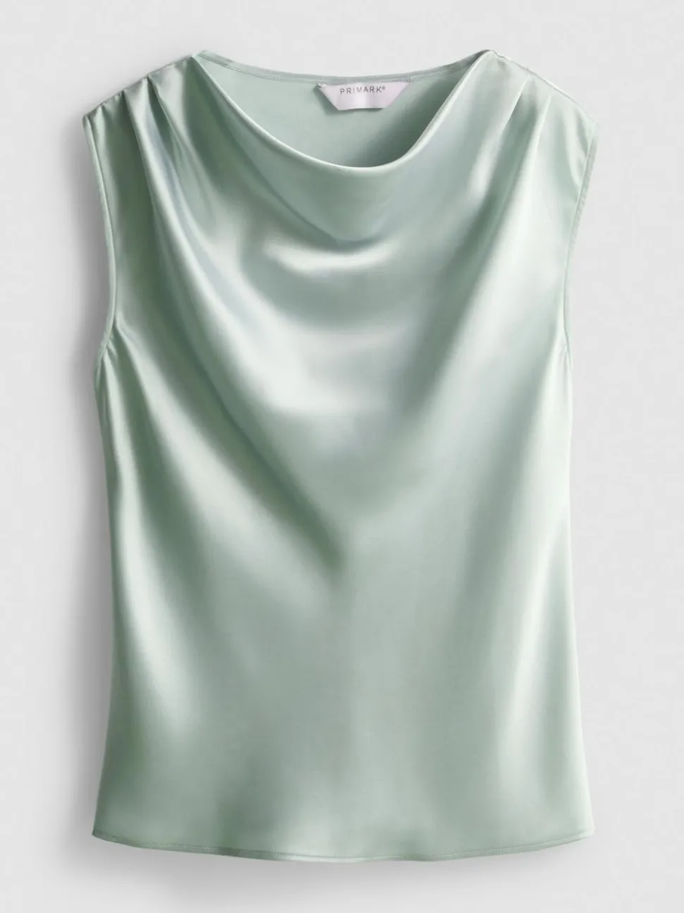 Satin-Bluse mit Wasserfallausschnitt