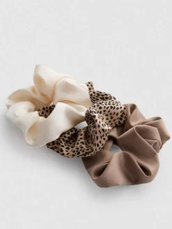 Satin-Haargummis, 3er-Pack