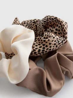 Satin-Haargummis, 3er-Pack
