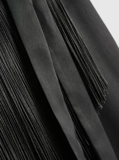 Satin-Hose mit drapiertem Tuch