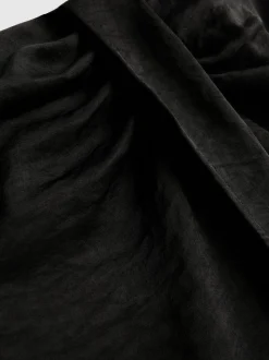 Satin-Midirock mit Fransen