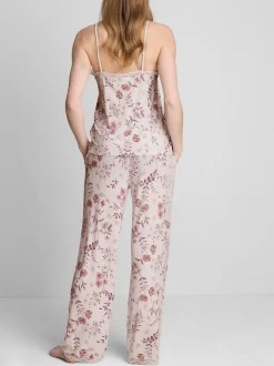 Schlafanzughose mit hohem Modalanteil und Blumenmuster