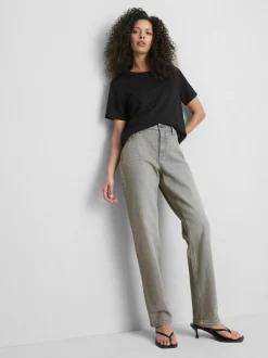 Schmale Denim Jeans mit geradem Bein