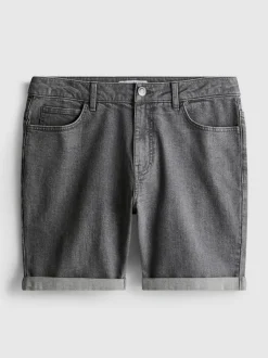 Schmale Jeansshorts mit mittlerer Leibhöhe