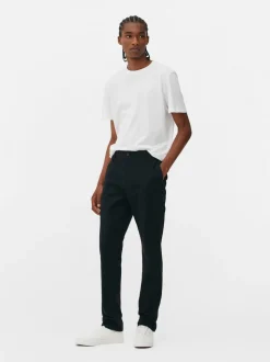 Schmale Stretch-Chinohose