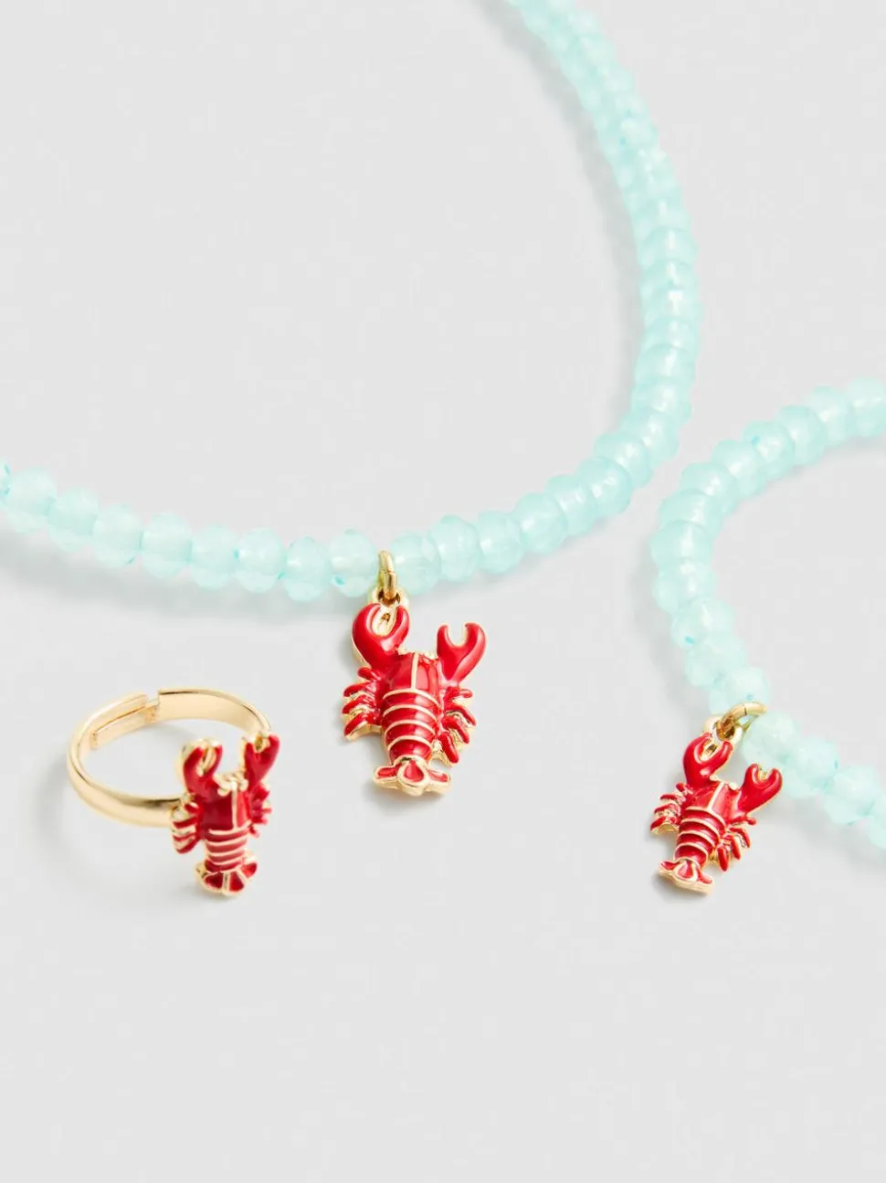 Schmuckset mit Hummeranhängern, 3-teilig