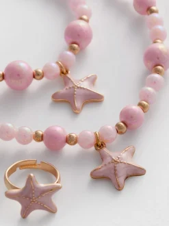 Schmuckset mit Seesternanhängern, 3-teilig