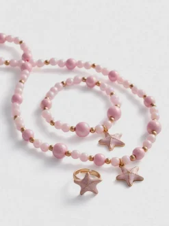 Schmuckset mit Seesternanhängern, 3-teilig