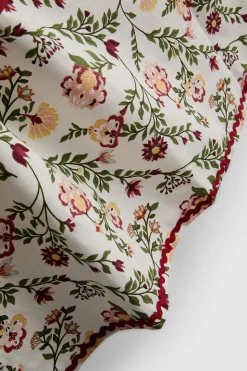 Schürze mit Blumenmuster und Tasche