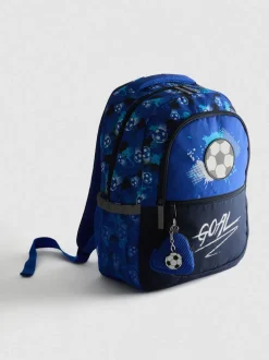 Schulrucksack mit Fußball-Grafik