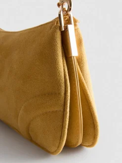 Schultertasche in Wildleder-Optik