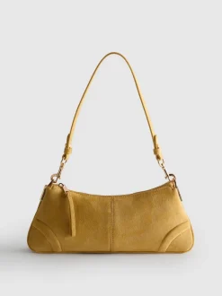 Schultertasche in Wildleder-Optik