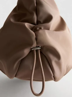 Schultertasche mit Raffung