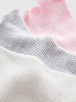 Söckchen mit gekräuseltem Saum, 3er-Pack