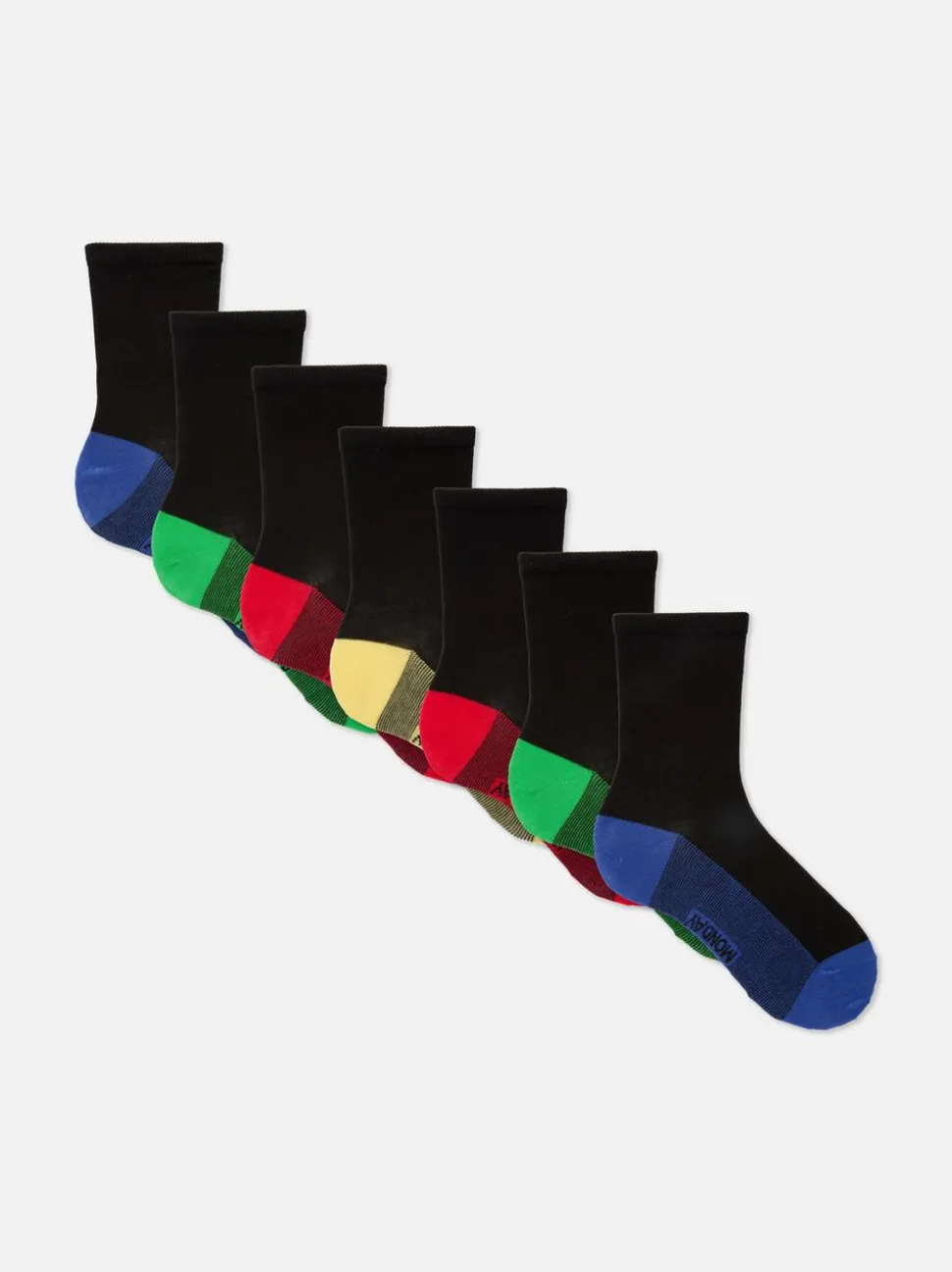 Söckchen mit Wochentagen, 7er-Pack